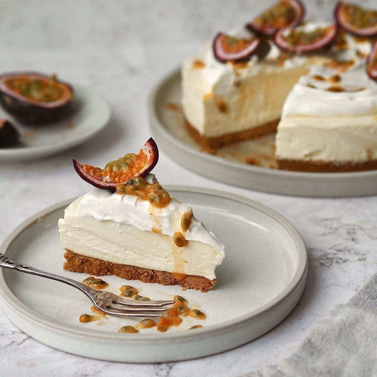White Chocolate Cheesecake With Passionfruit