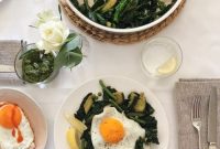 Prue Leith’s Sautéed Greens with Fried Eggs