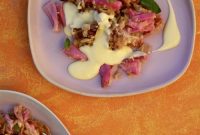 Rhubarb and Ginger Crumble with Custard by Rebekah Hall