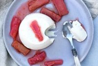 Velvety Vanilla Pannacotta with Zesty Orange-Ginger Rhubarb