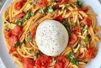Bursting Burrata Tomato Pasta
