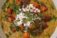 Anna Jones Coconut Dal with Crispy Sweet Potato Crunch