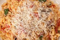 Velvety Tomato Mascarpone Orzo