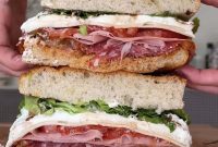 Burrata Salami Focaccia with Zesty Aubergine Caponata