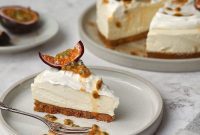 Tropical White Chocolate Passionfruit Cheesecake