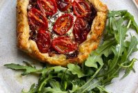Sweet Onion and Goat Cheese Galettes with Sun-Kissed Cherry Tomatoes
