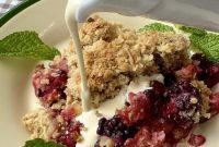 Golden Apple and Blackberry Crumble