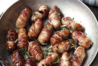 Sweet & Sticky Glazed Bacon Sausages