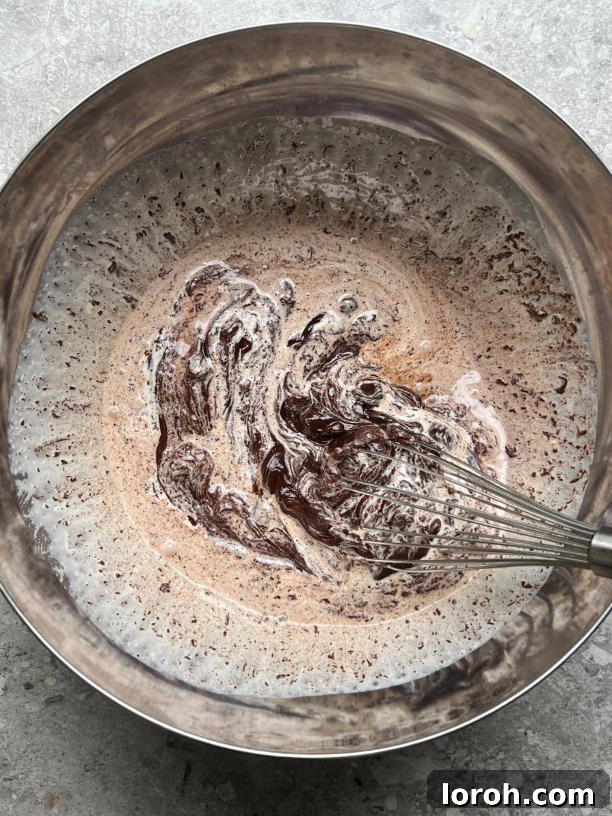 Finely chopped dark chocolate for making ganache.