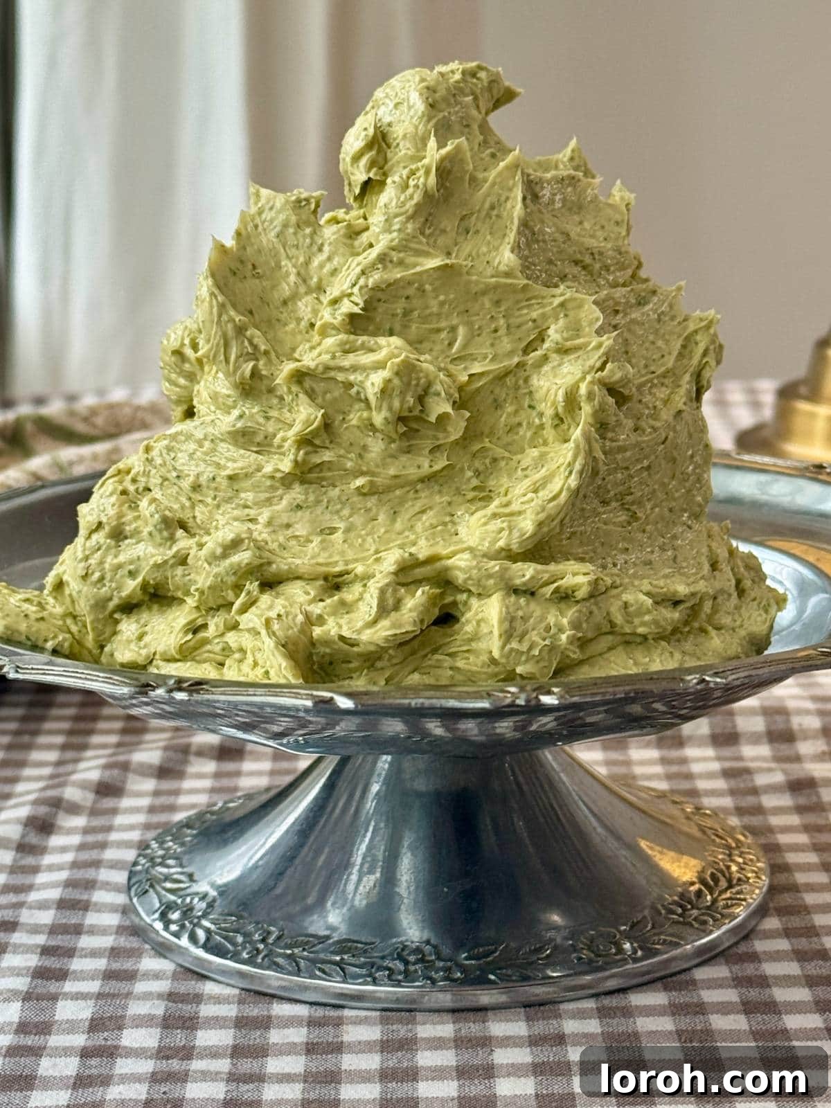 Effortless Homemade Cafe de Paris Butter 2 Whipped Cafe de Paris butter served beautifully on a platter, ready to be enjoyed.
