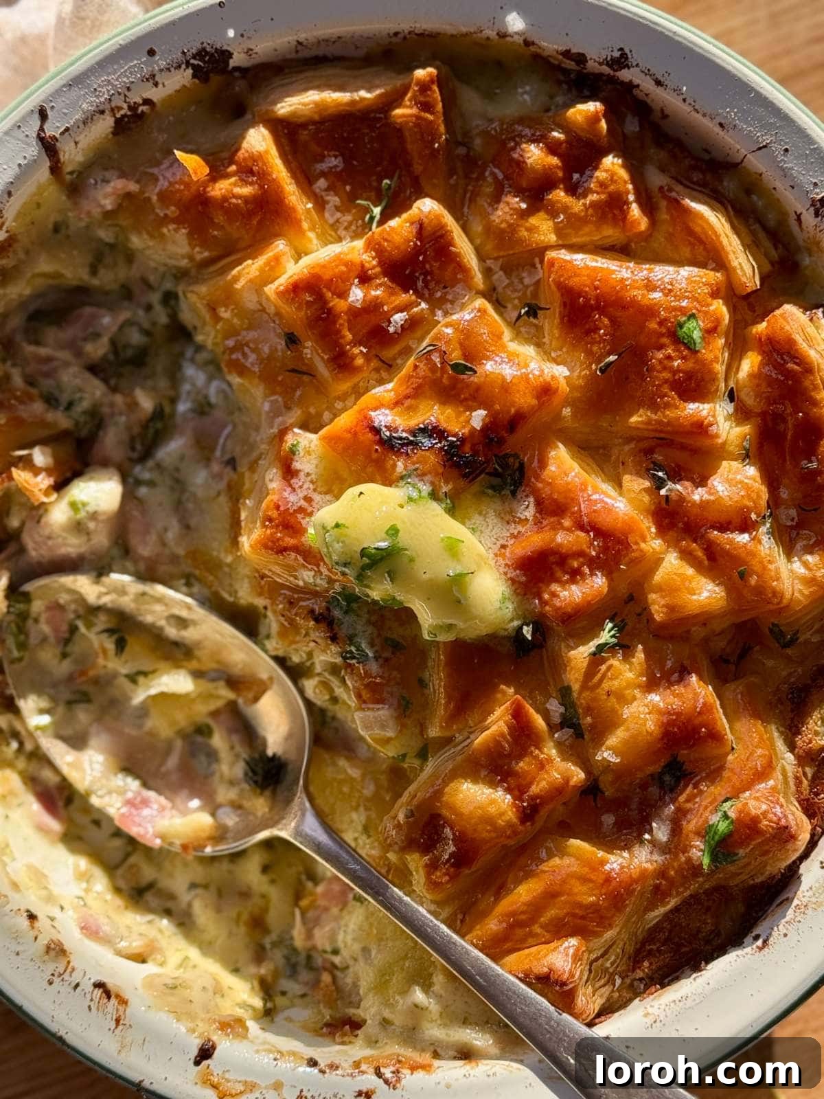 Garlic Butter Turkey Ham Pie Revival 2 turkey ham pie with garlic butter.