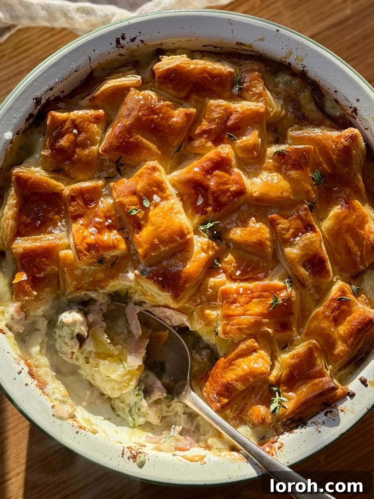Garlic Butter Turkey Ham Pie Revival 3 turkey ham pie with garlic butter.