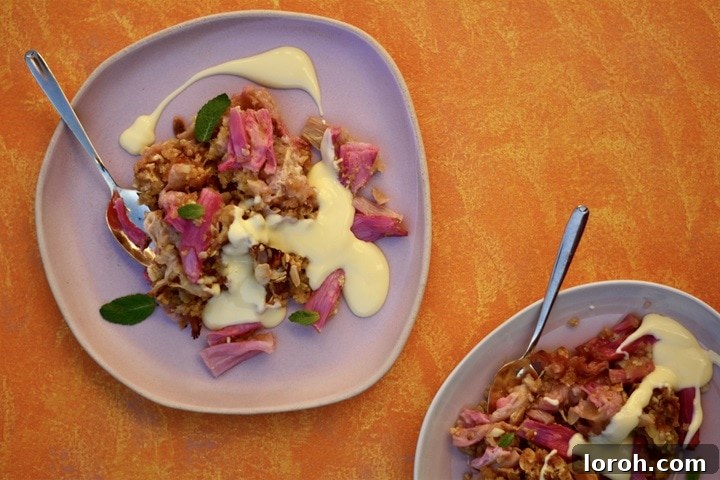 Botanic Lab Juice Company with Founder Rebekah Hall Episode 19 2 Delicious Rhubarb Crumble with Custard, inspired by Rebekah Hall's desert island dish