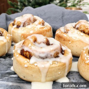 Delicious homemade cinnamon buns with a perfect swirl, glistening with sugar