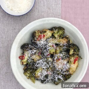 Delicious Roasted Broccoli with Chilli, Garlic, and Parmesan