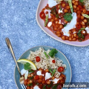 Delicious Tomato, Chickpea & Spinach Curry