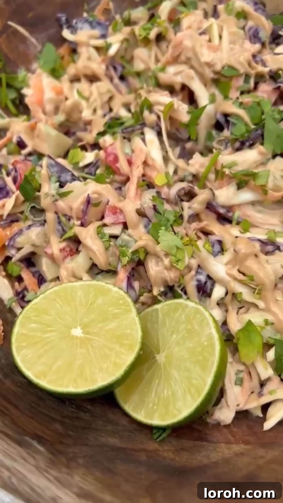 Vibrant Thai Peanut Chicken Salad 3 Close-up of fresh ingredients for Thai Peanut Chicken Salad