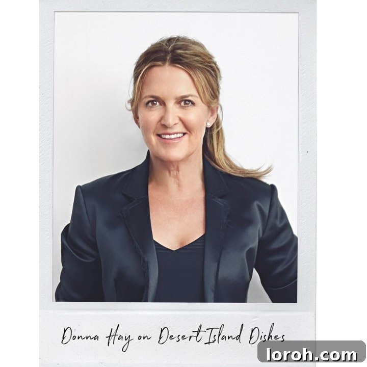 Donna Hay, renowned Australian food publishing phenomenon, in a kitchen setting