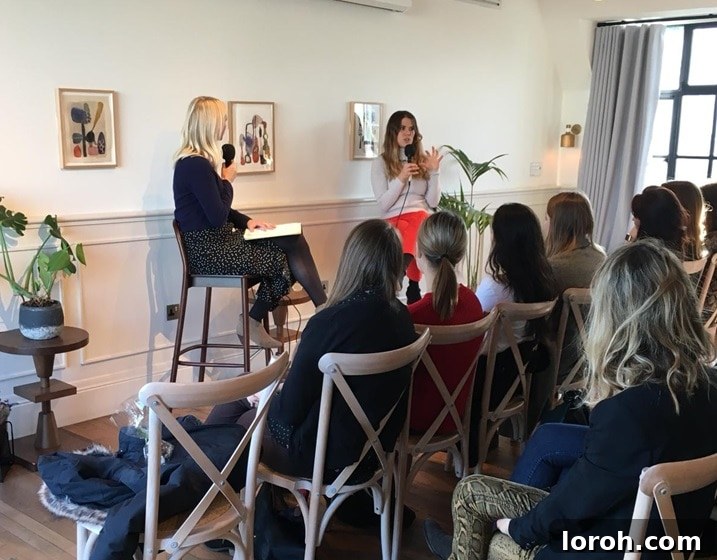 Episode 75 Madeleine Shaw Bestselling Recipes for Radiant Wellness 2 Madeleine Shaw smiling at a live Desert Island Dishes podcast event