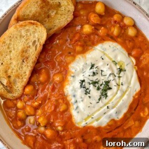 Healthy One Pot Tomato and Chickpea Stew