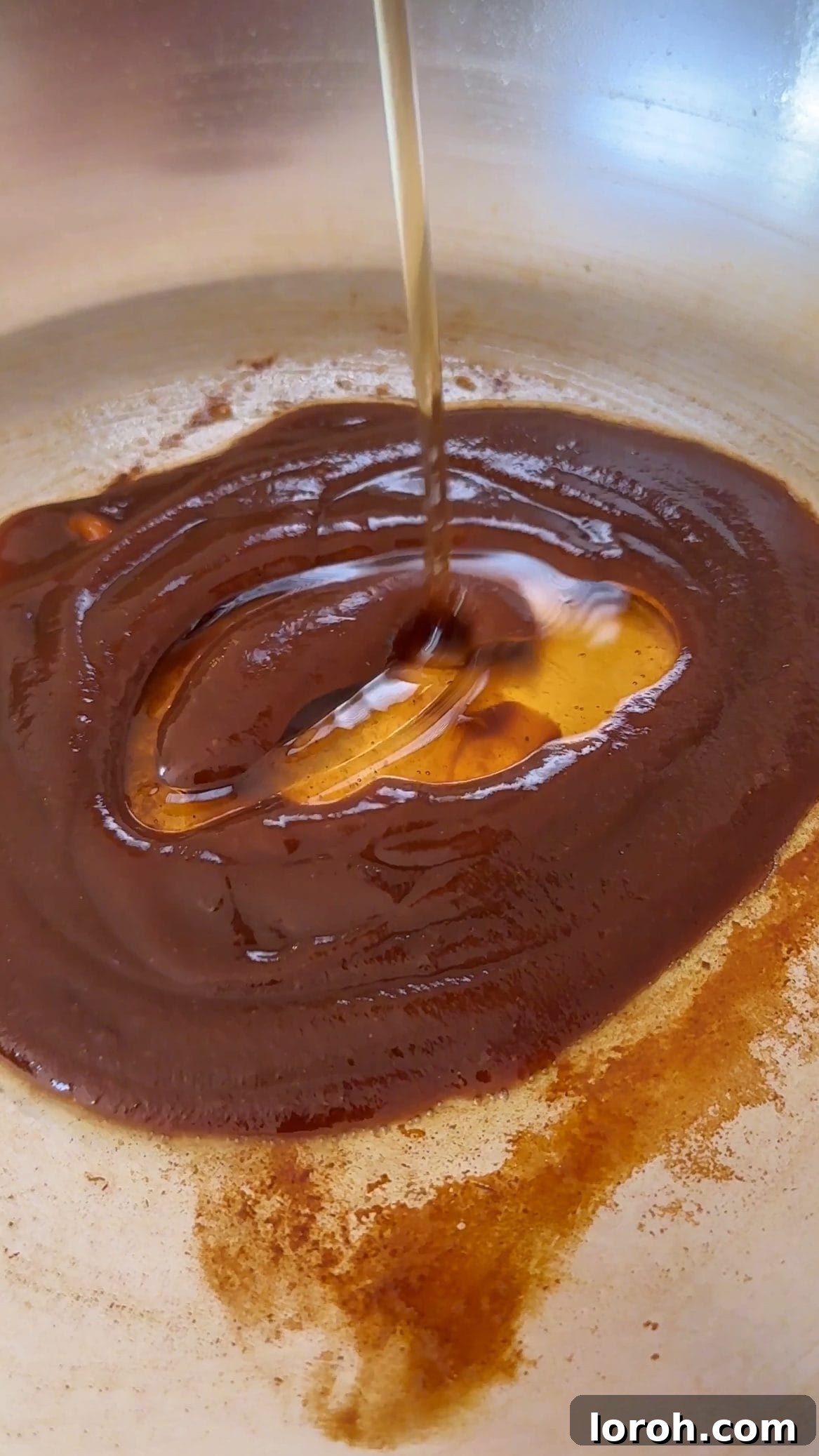 Peking Duck Bao Pockets 5 Step two: Hoisin sauce and honey bubbling in a pan.