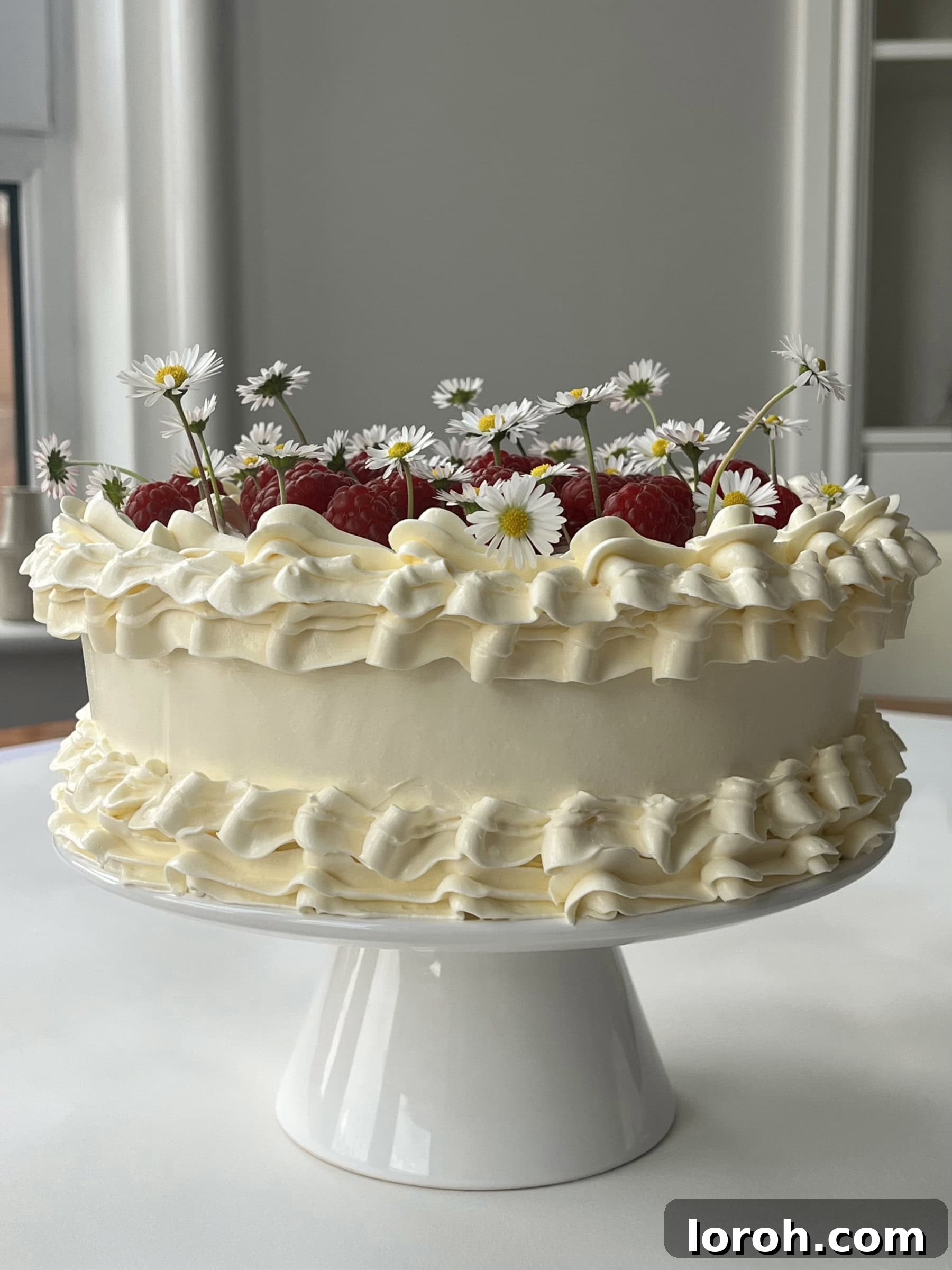 raspberry and white chocolate cake