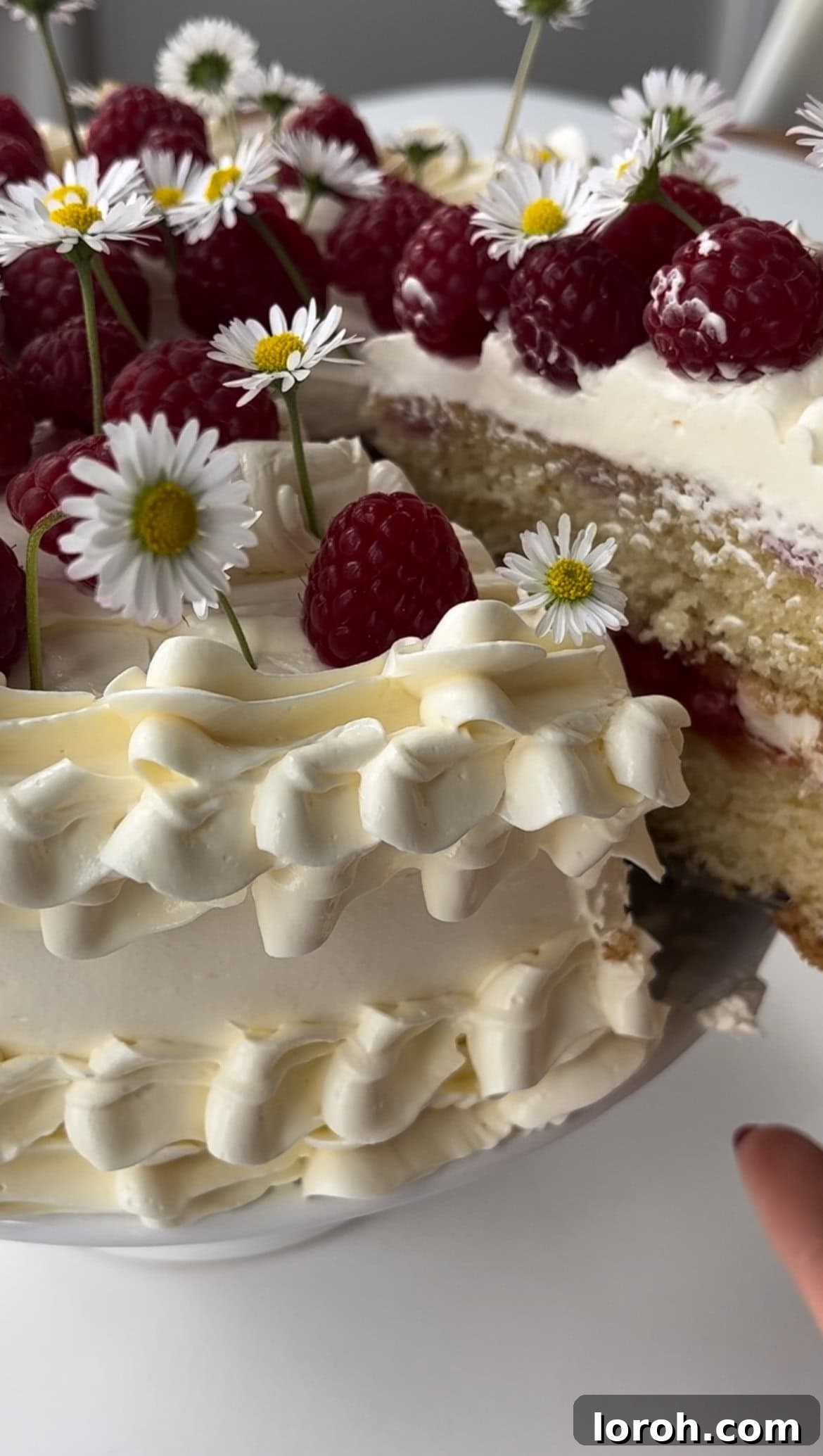 WHITE CHOCOLATE AND RASPBERRY CAKE (4)