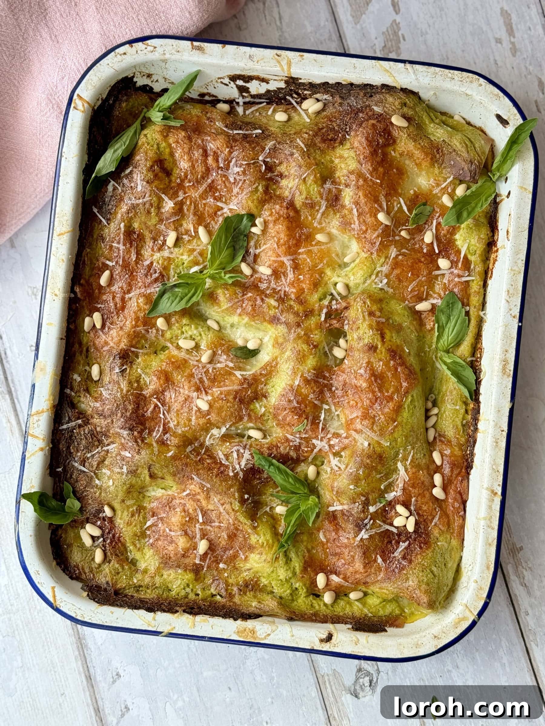 Garden Fresh Zucchini Lasagna 2 Delicious Courgette Lasagne, golden brown and bubbling