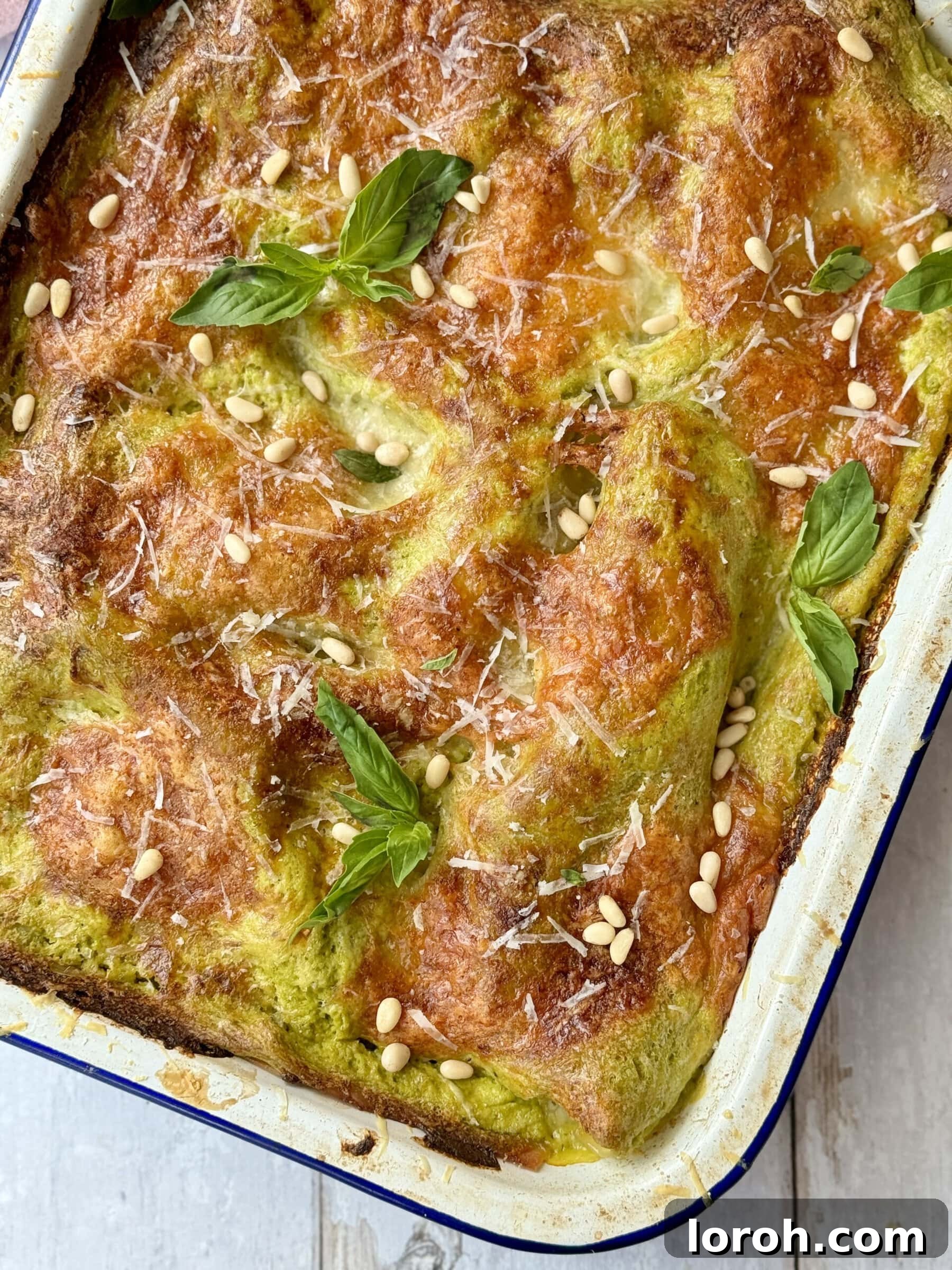Garden Fresh Zucchini Lasagna 4 Perfectly Baked Courgette Lasagna, golden brown and bubbling with cheese