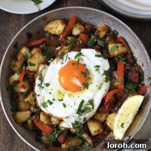 Smoky Chorizo and Potato Morning Skillet 13 Chorizo and Potato Breakfast Hash