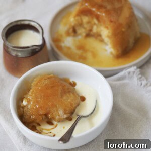Serving Microwave Syrup Sponge cake