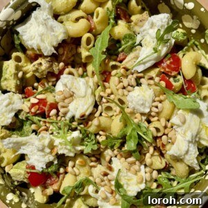 chicken macaroni pasta salad in bowl