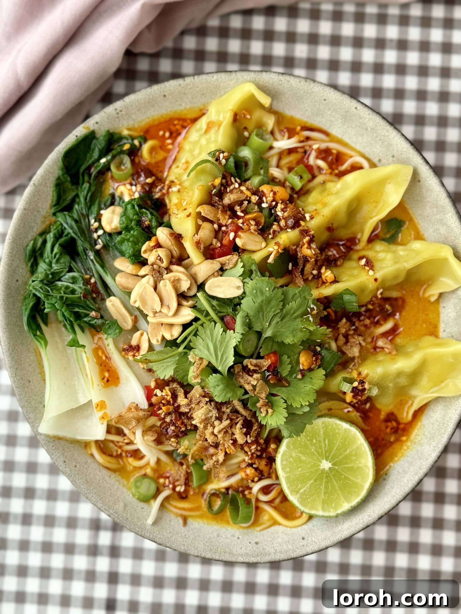 Aromatic Wonton Noodle Delight 2 Delicious Wonton Noodle Soup with fresh garnishes