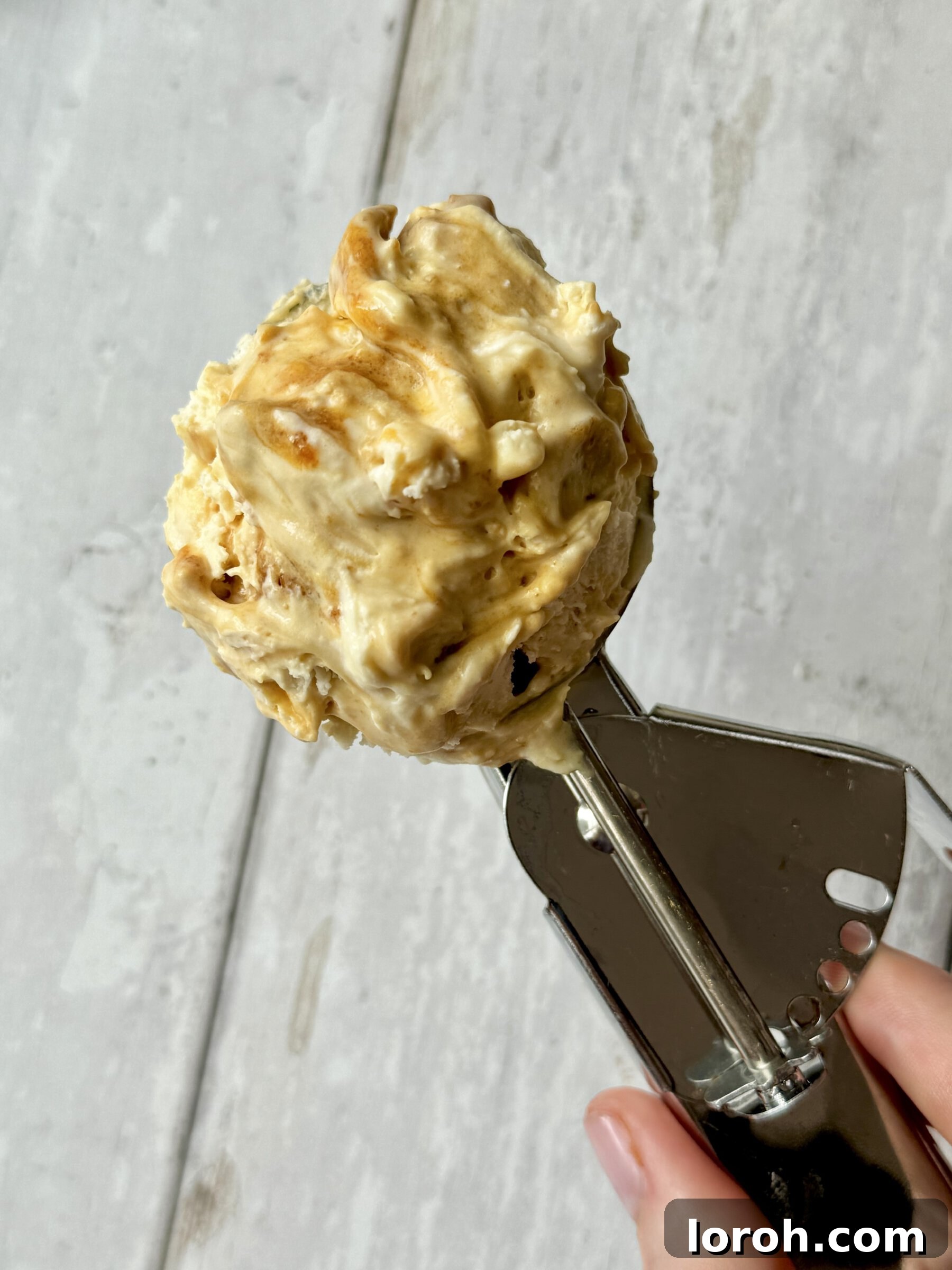 Golden Honeycomb Crunch Ice Cream 10 Delicious honeycomb ice cream in a serving bowl