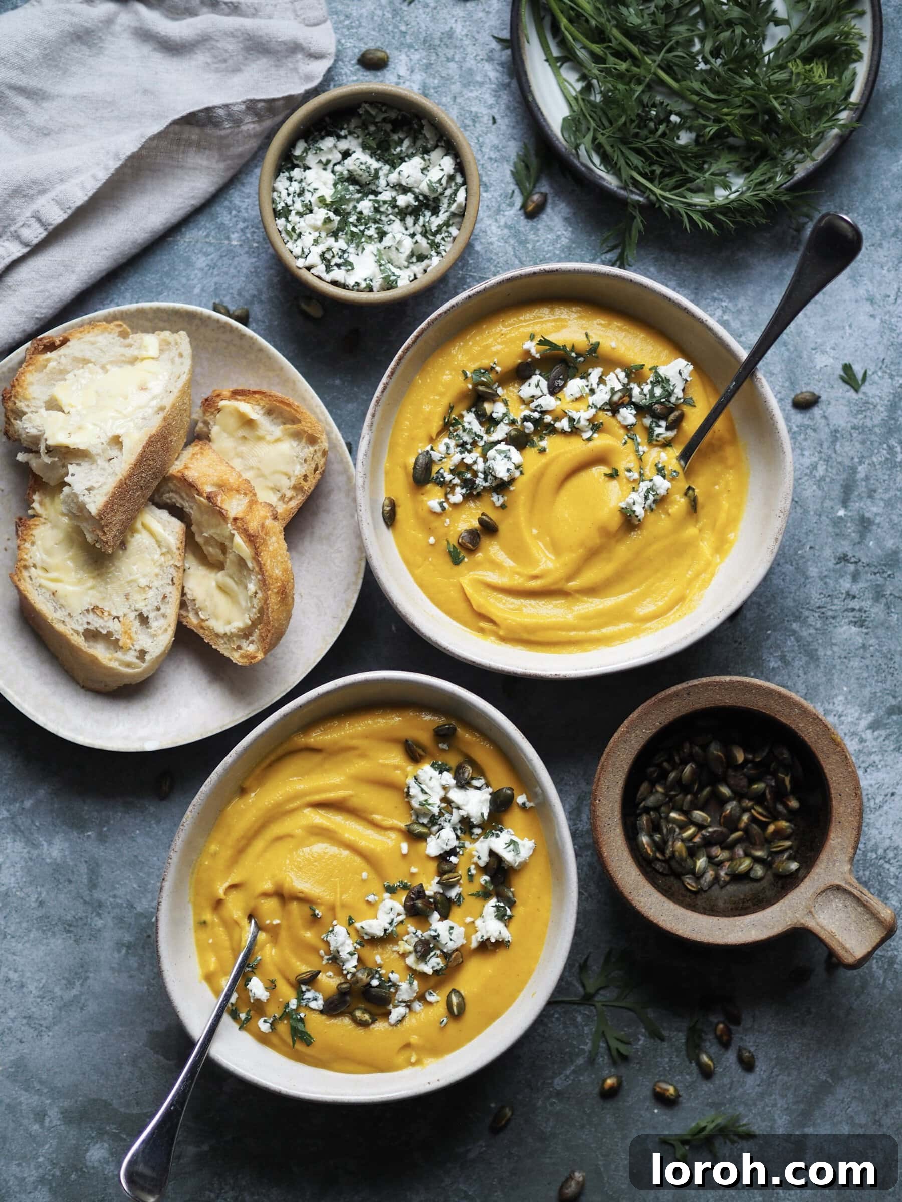 Golden Spiced Lentil and Carrot Comfort with Tangy Feta 4 Spiced Carrot and Lentil Soup with Feta Crumble