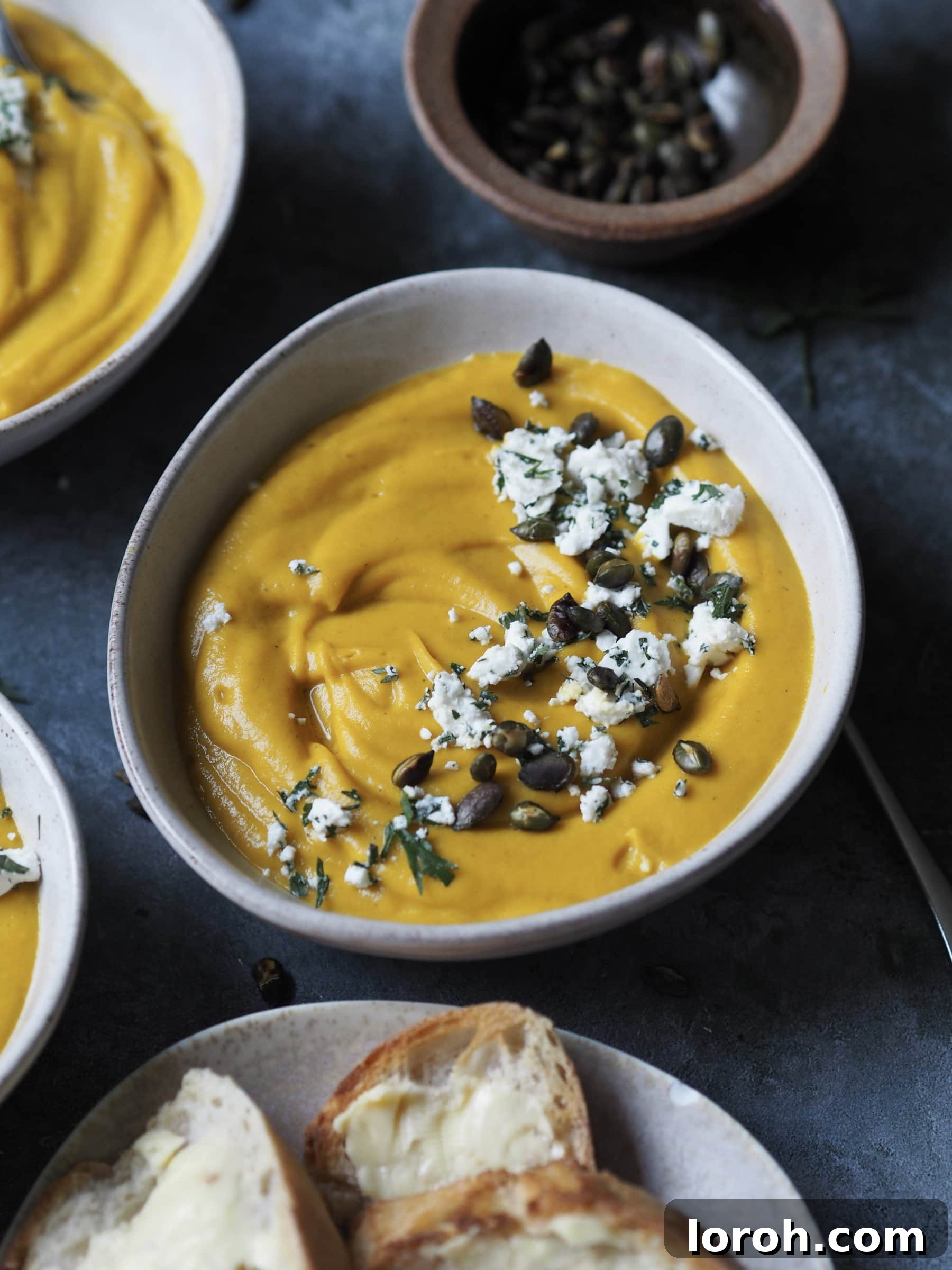 Golden Spiced Lentil and Carrot Comfort with Tangy Feta 9 Serving Spiced Carrot and Lentil Soup with Feta Crumble