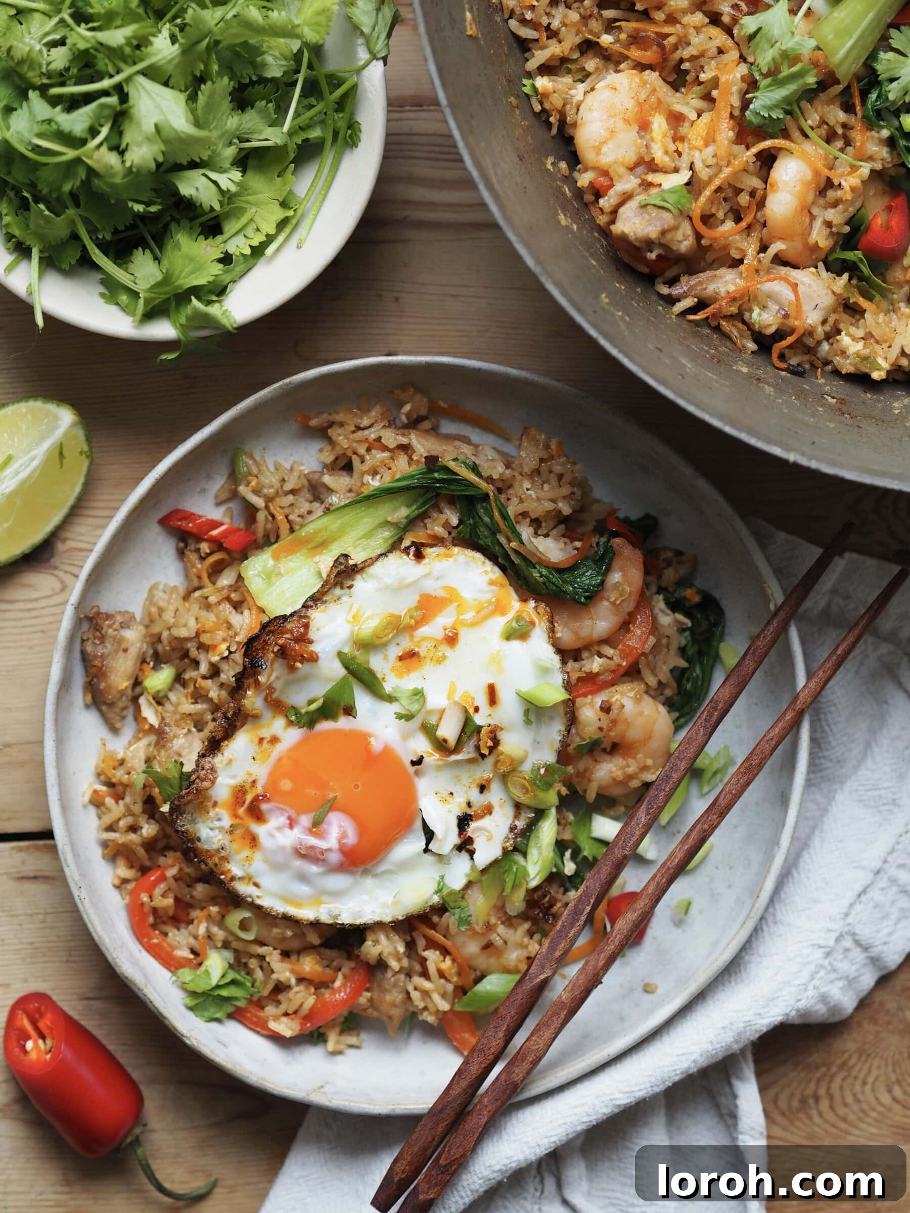 Double Delight Fried Rice 10 Bowl of Shrimp and Chicken Fried Rice