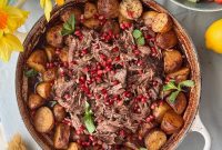 Aromatic One-Pan Slow Cooked Lamb with Baby Potatoes and Oregano