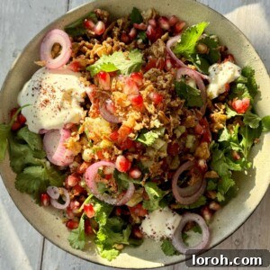 crispy lamb mince bowl.